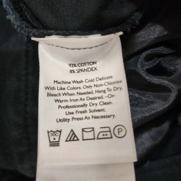 Eddie Bauer Slightly Curvy Fit Straight Leg Chino Pants Size S10 Black Stretch - Picture 6 of 8